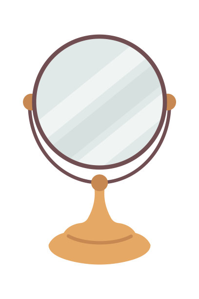 双向化妆镜平面图标图片下载