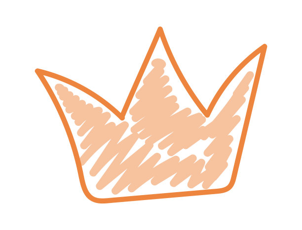 皇冠用手绘制的平面图标儿童图片图片下载