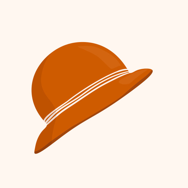 优雅的女人的帽子孤立在白色的背景。头饰矢量插图为妇女，女孩或女士。夏季防晒。涂鸦矢量艺术。单一的图标。时尚平面素描图片下载