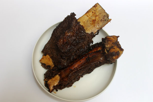 美味的甜辣烤牛肋排。图片下载