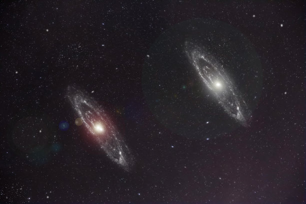 两个临近的星系正在接近联盟图片下载