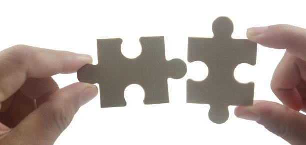 连接拼图。业务解决方案的成功图片下载