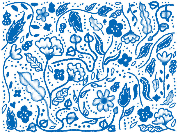 花卉图案背景剪贴艺术图片下载