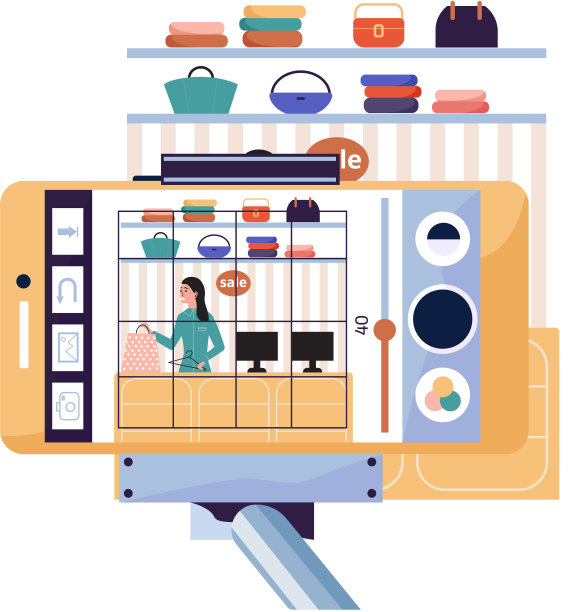 手机网上购物。人们在网上商店购买衣服和配饰，黑色星期五大减价图片下载