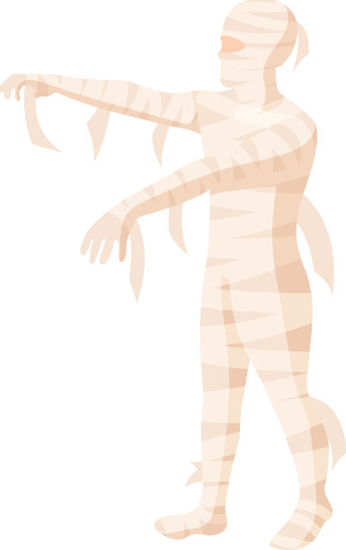 木乃伊套装化妆舞会构图图片下载