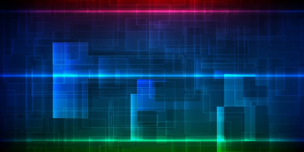 矢量插图的未来抽象蓝色技术背景。图片下载
