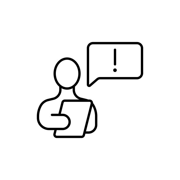 公告行图标。演讲者，演讲气泡，感叹号，人，演讲者，商业，想法，新闻，重要公告。通信的概念。矢量黑线图标在白色背景图片下载