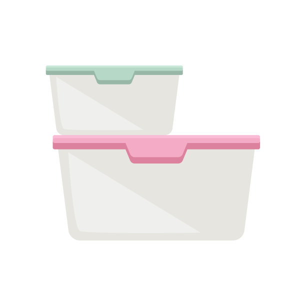 回收和可重复使用的容器卡通插图图片下载