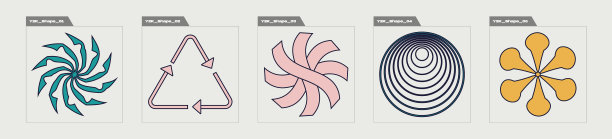 一套千年虫风格的复古物件图片下载