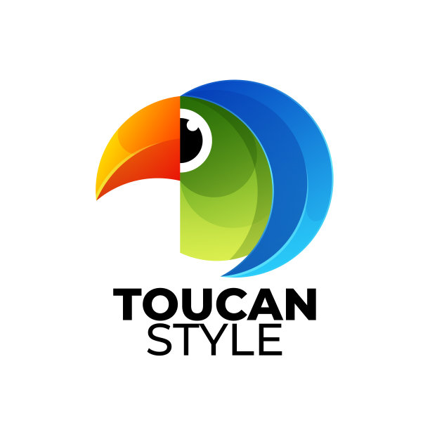 梯度巨嘴鸟矢量设计图标模板图片下载