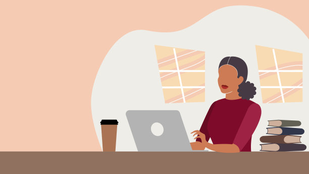 年轻的拉丁女子使用笔记本电脑图片下载