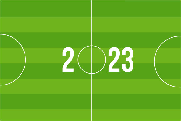 象征2023年的绿色足球场图片下载