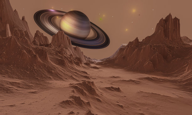 未来星球景观。3 d渲染。图片下载