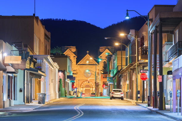 圣达菲，新墨西哥州，美国街景图片下载