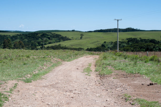 美丽日子里的乡村公路照片图片下载