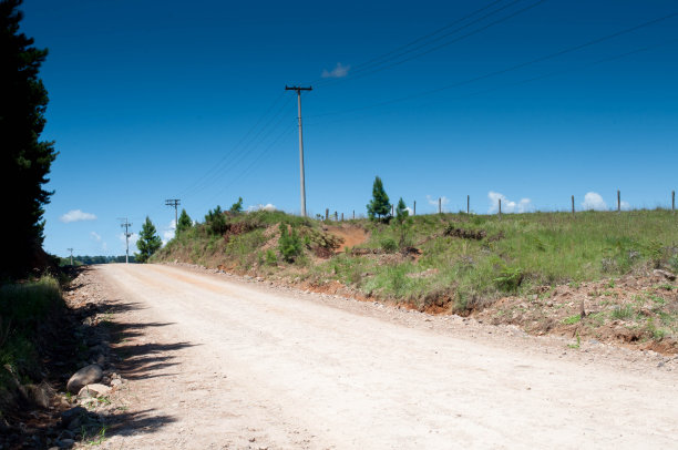 美丽日子里的乡村公路照片图片下载