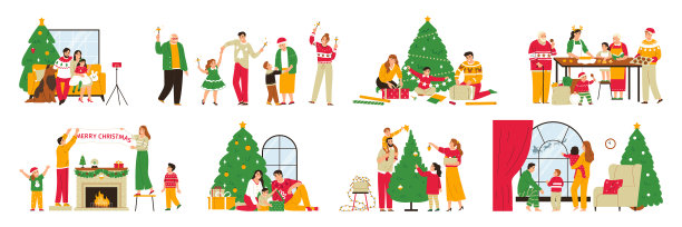 圣诞彩绘套装图片下载