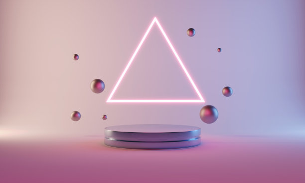 3d抽象背景与紫外线霓虹灯图片下载