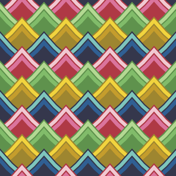 缩放彩色方块无缝矢量模式图片下载