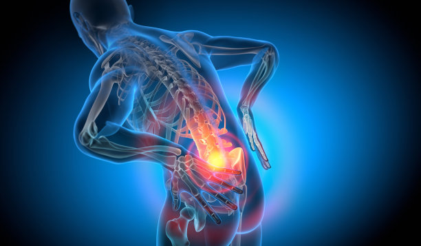 背痛-概念艺术-3d插图图片下载