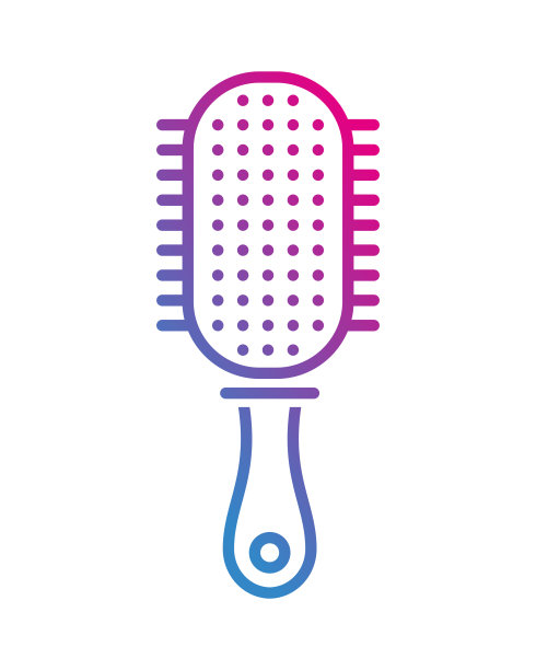 理发辊梳图标矢量插图图片下载