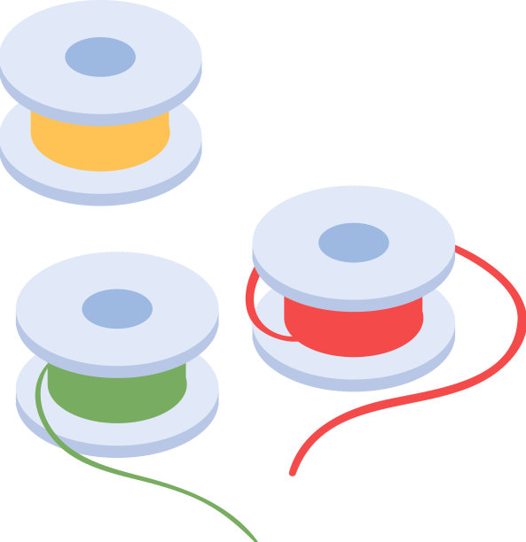 缝纫线轴等距组成图片下载