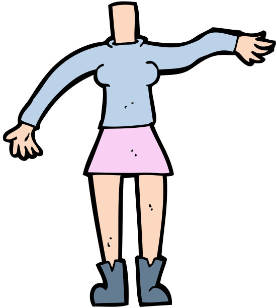 卡通女性身体(添加照片或混搭卡通)图片下载