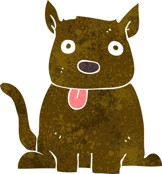 卡通狗伸出舌头图片下载