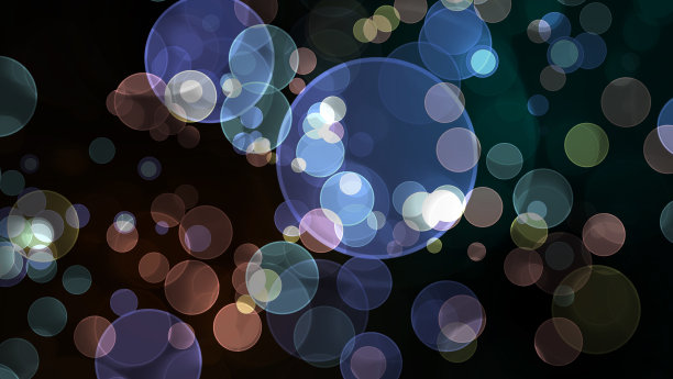 彩虹粉彩大一泡神维散景模糊抽象暗孤立图片下载