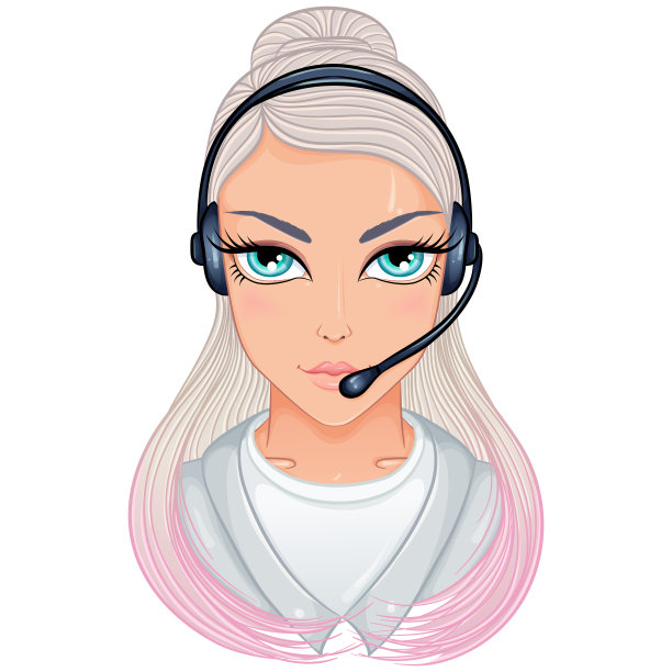 呼叫中心接线员肖像图片下载