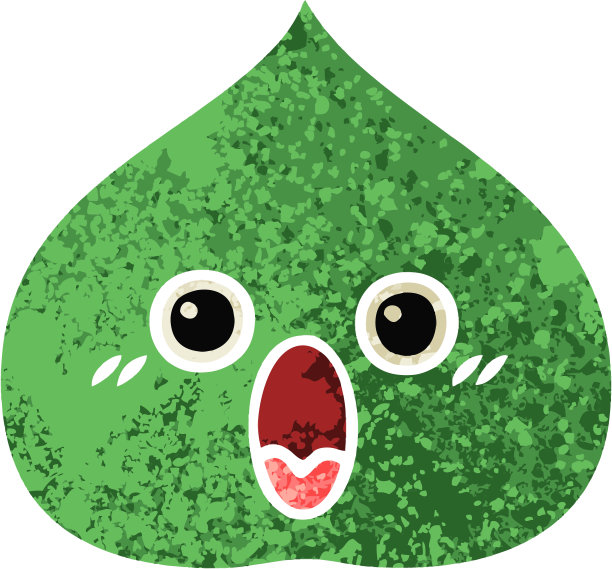 复古的插画风格卡通的一个表达叶子图片下载