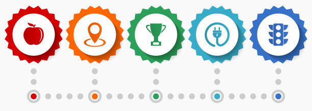 互联网矢量图标，平面设计网页徽章集合，商业信息图模板图片下载