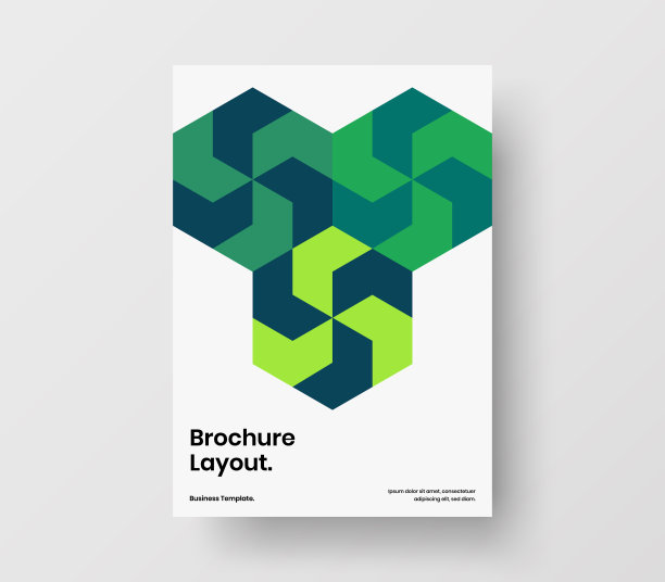 原明信片A4设计矢量布局。高级马赛克形状的横幅概念。图片下载