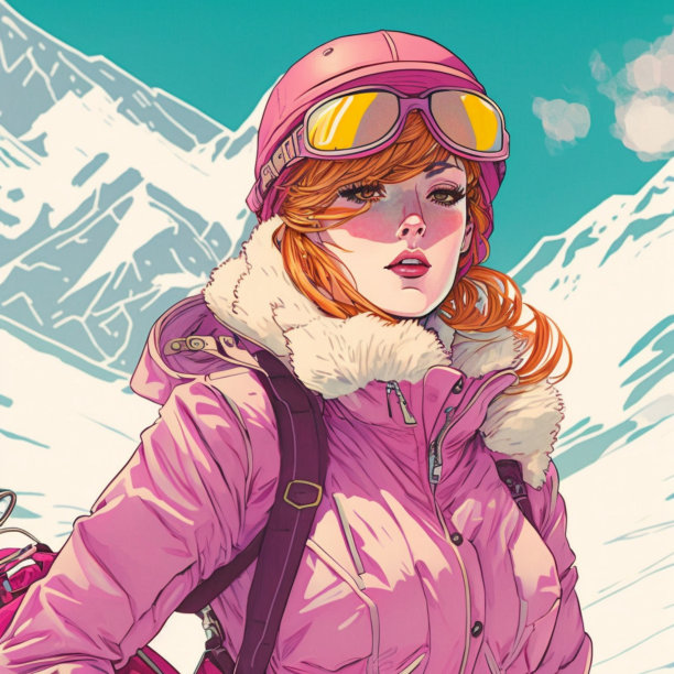 滑雪度假的超级时尚达人图片下载