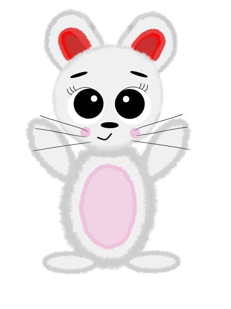 可爱的灰色老鼠孤立在白色背景上。野生动物卡通人物。图片下载