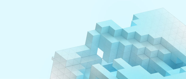 bstract背景。创意理念剪纸未来几何形状最小和技术创新的概念在蓝色。复制空间，软件，数字，横幅，网站-3d渲染图片下载