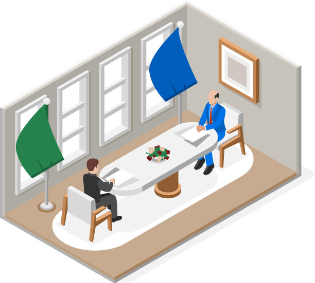 外交和外交官等距构成图片下载