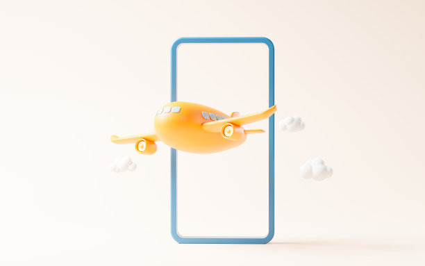 飞机与卡通风格，3d渲染。图片下载