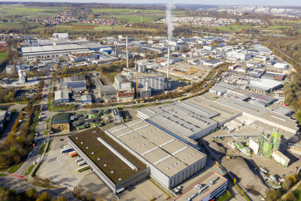 工业区鸟瞰图图片下载