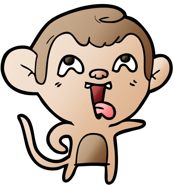 疯狂的卡通猴子图片下载