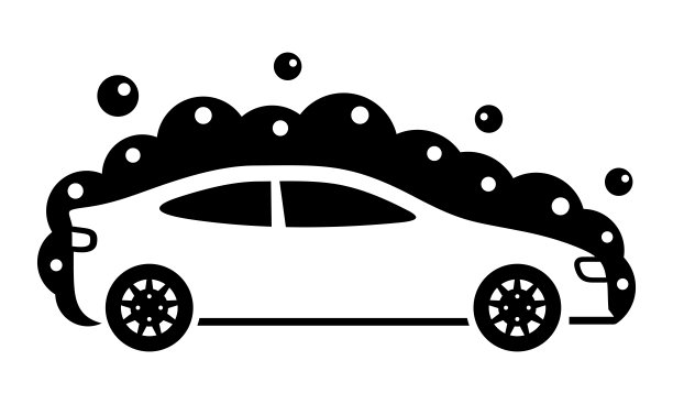 洗车简单的平面图标矢量插图。洗车图标矢量图片下载