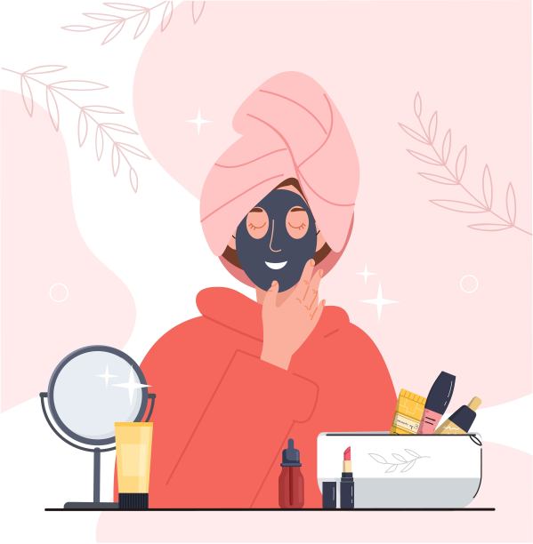 有机化妆品的女人图片下载