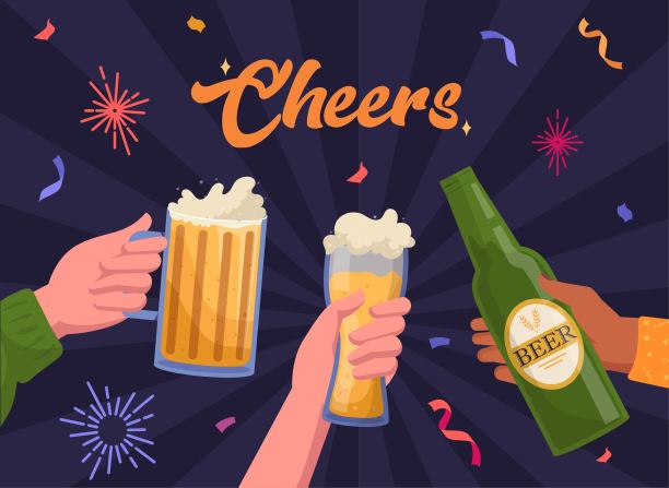 用啤酒欢呼图片下载