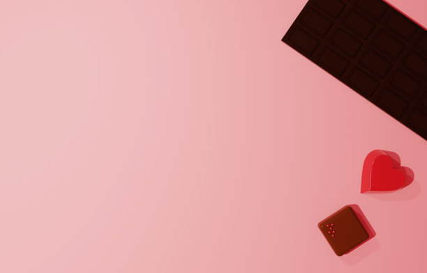 一组巧克力的3D图像图片下载