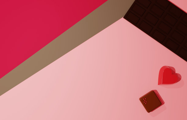 一组巧克力的3D图像图片下载