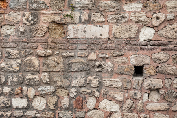垃圾墙背景与老石头纹理图片下载