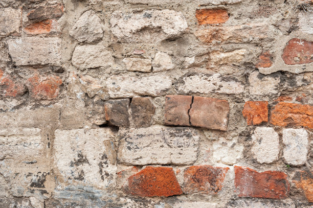 垃圾墙背景与老石头纹理图片下载