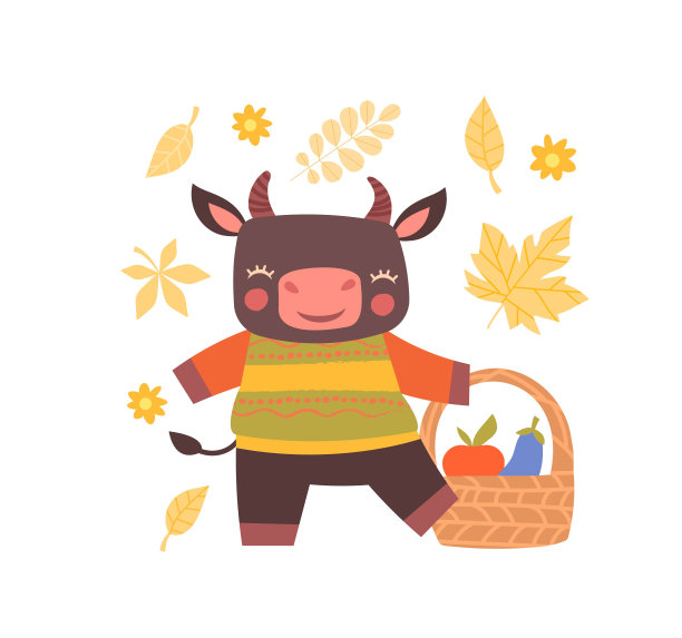 秋天的奶牛图片下载