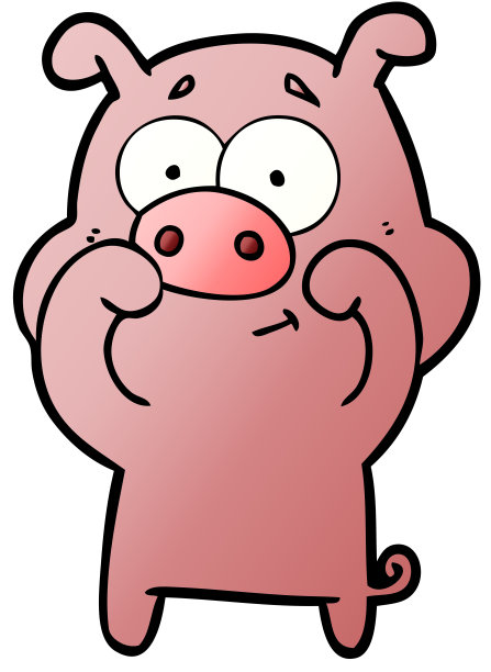 快乐的卡通猪图片下载