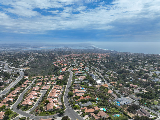 俯瞰拉霍亚山，圣地亚哥，加利福尼亚，美国图片下载